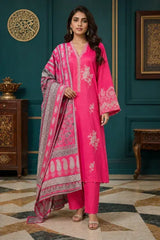 Bahar-e-Naaz 3 Pcs Stitched Women's Embroidered Lawn Suit