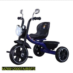 Kids Tricycle with Lights & Music Black Blue 2-5Y