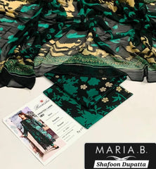 Black Printed Lawn 3Pcs Set for Women