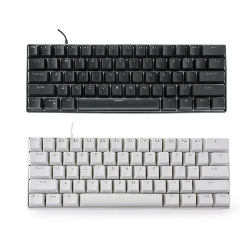 Special Wholesale Real Mechanical Keyboard Cross-Border Amazon 61 Keyboard 68 Keyboard Mixed Light Wired Green and Red Axis Game