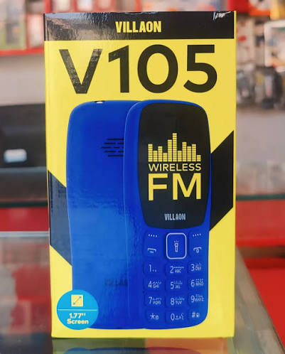 Villaon V105 - Style Like Nokia 105 - Dual Sim - 1.77 Inch Display - Without Camera - Wireless FM Radio - Magic Sound - Torch Light - Dial Large Fonts - 1 Year brand warranty