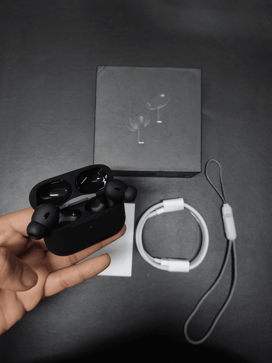 Apple Airpods Pro 2 Black TypeC Buzzer+Volume+Dorri Wireless Charging